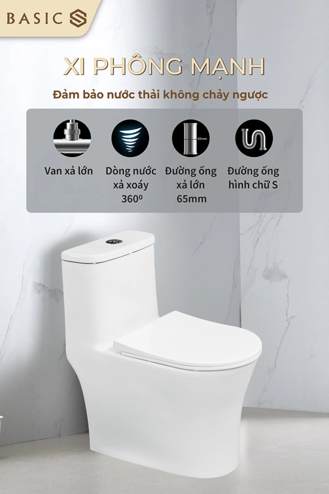 xả xi phông cực mạnh