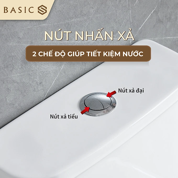 Nút nhấn xả 2 chế độ