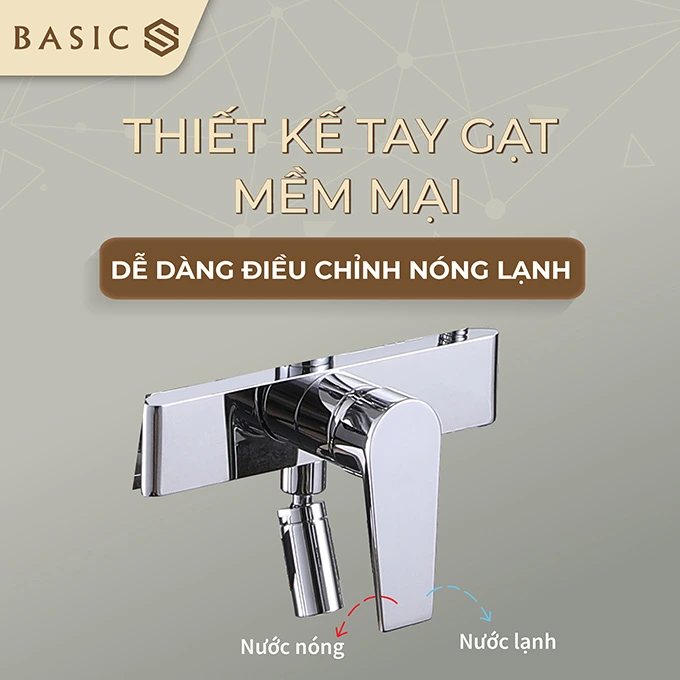 Thiết kế tay gạt mềm mại