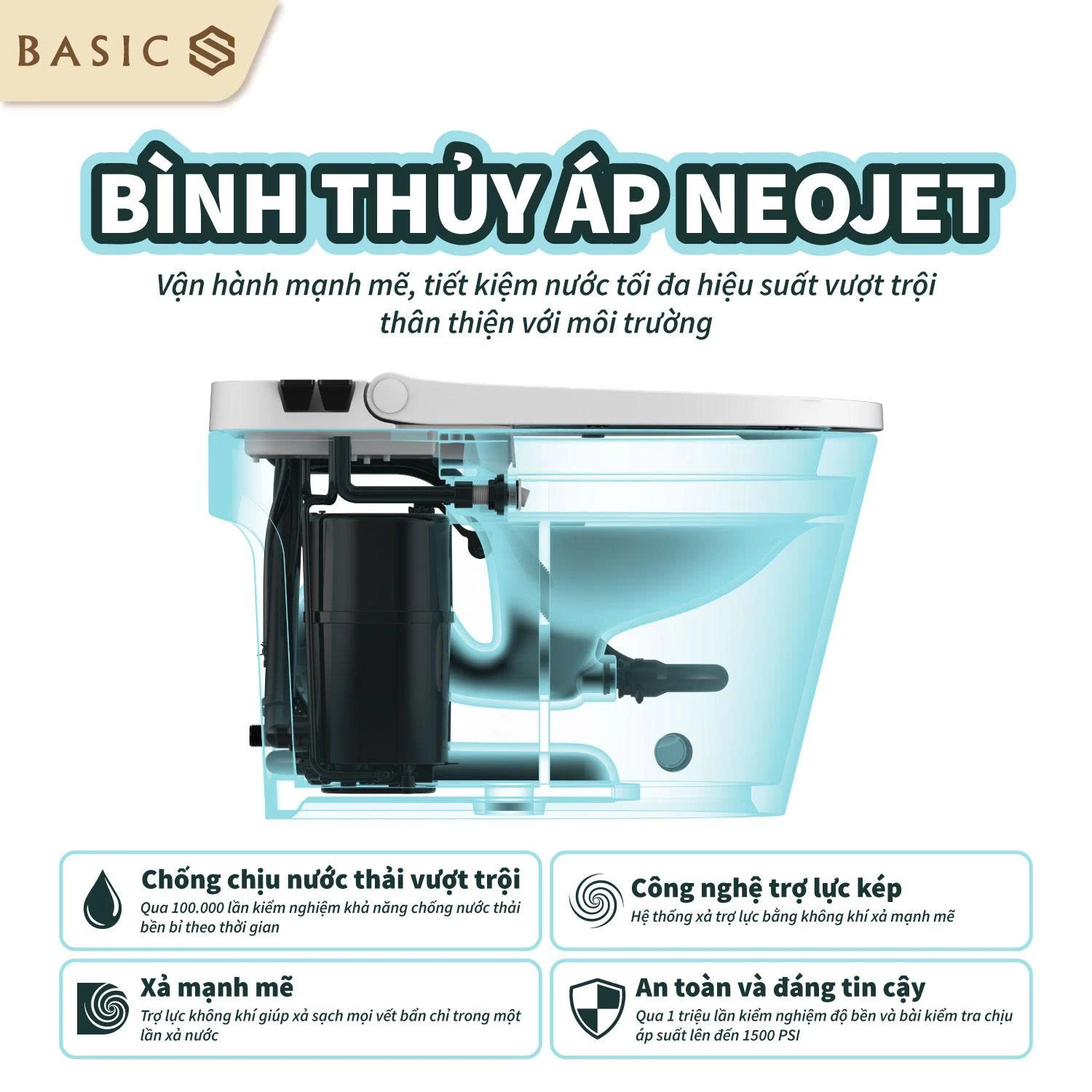 Giải pháp bồn cầu chăm sóc không dùng điện tiết kiệm và an toàn cho gia đình